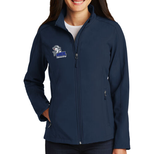 De Llano Dolphins Soft Shell Jacket Ladies EMB Thumbnail