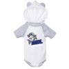 Fine Jersey Infant Short Sleeve Raglan Bodysuit with Hood & Ears Thumbnail